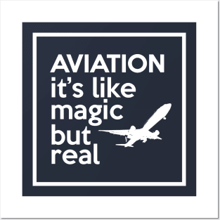 Aviation is like magic, but real design with plane Posters and Art